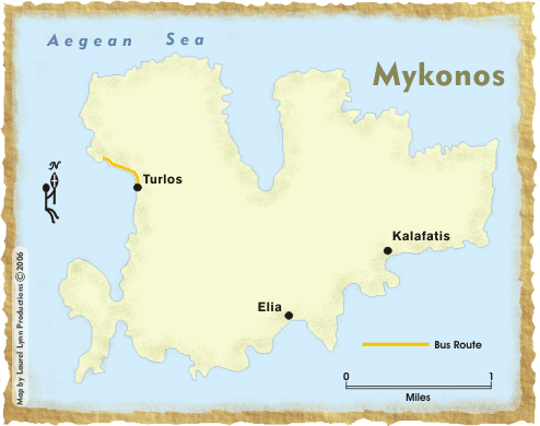Map of Mykonos