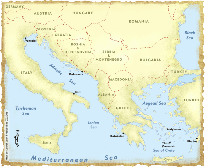 Map of the eastern Mediterranean region.