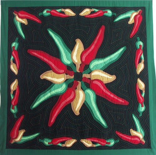Photo of Jalapeño quilt designed by Laurel Indalecio